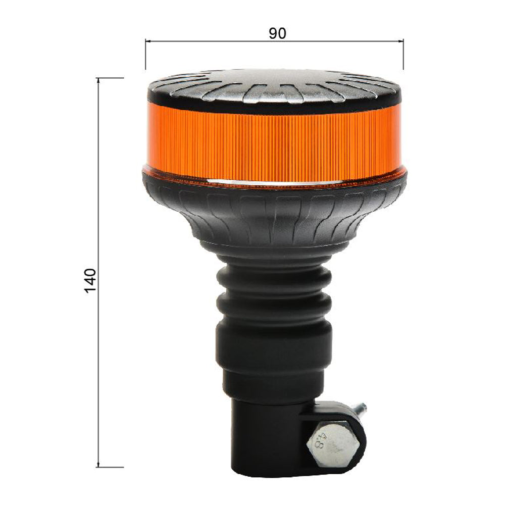 Compact Pole Mount 360° Amber Beacon - Heavy Duty