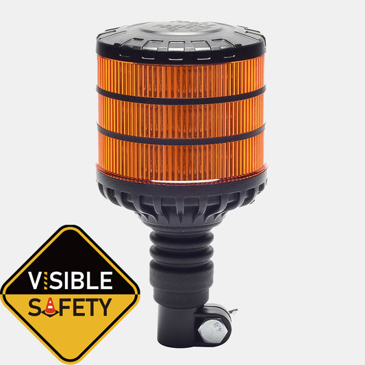 Large Pole Mount 360° Amber Beacon - Heavy Duty