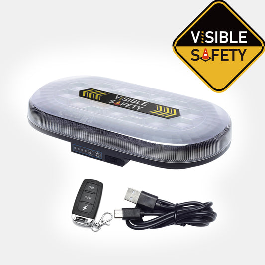 Modern Medium 360° Rechargeable Amber Light Bar + Remote Control