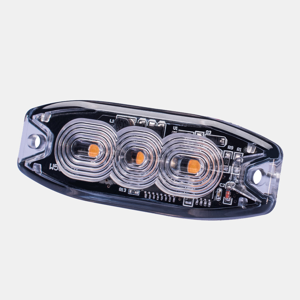 Super Slim Surface Mount Amber Light 3 LEDs