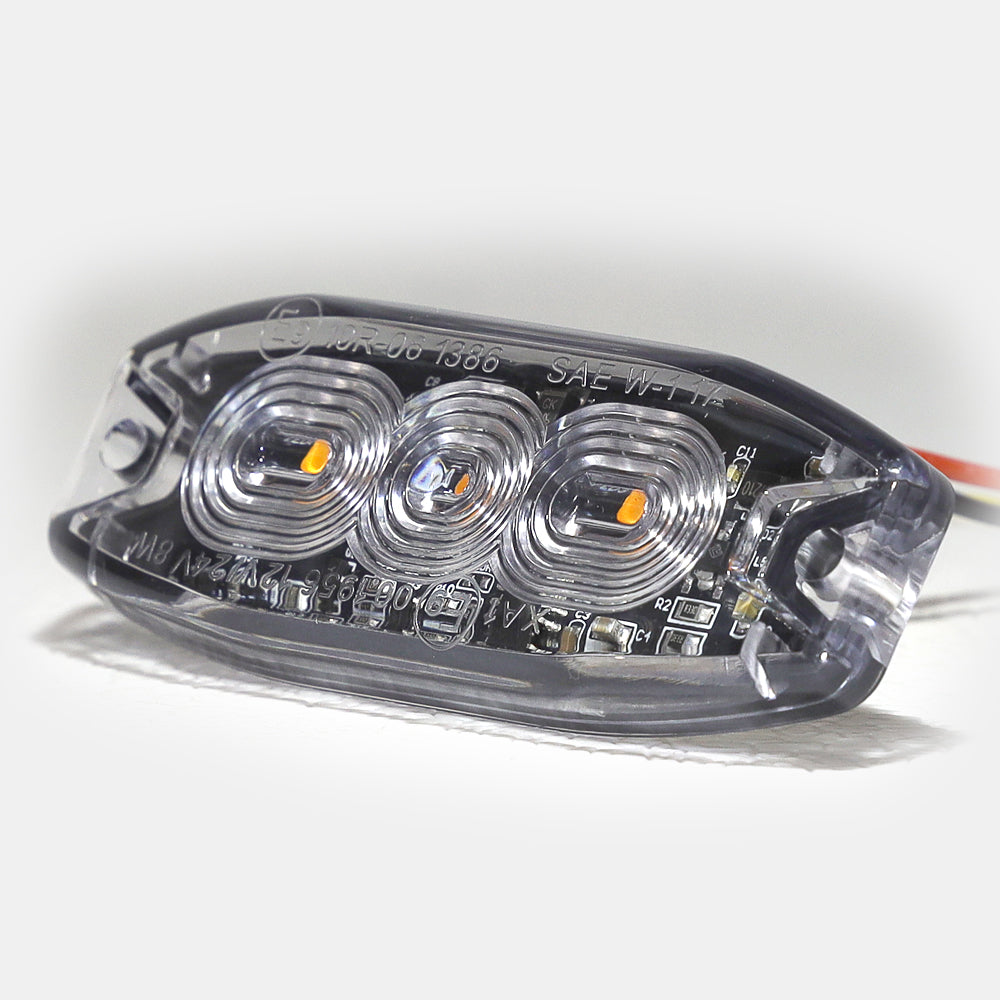Super Slim Surface Mount Amber Light 3 LEDs