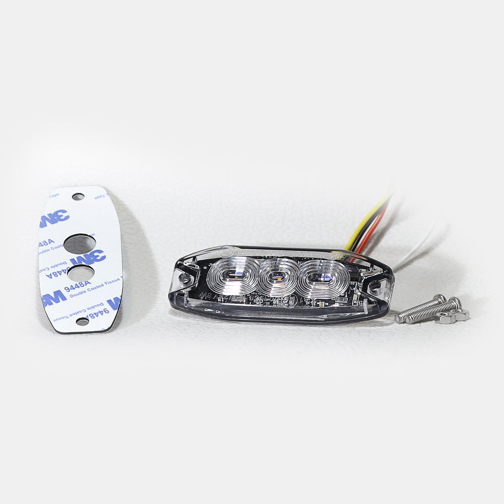Super Slim Surface Mount Amber Light 3 LEDs