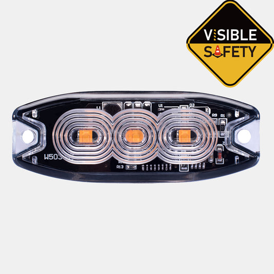 Super Slim Surface Mount Amber Light 3 LEDs