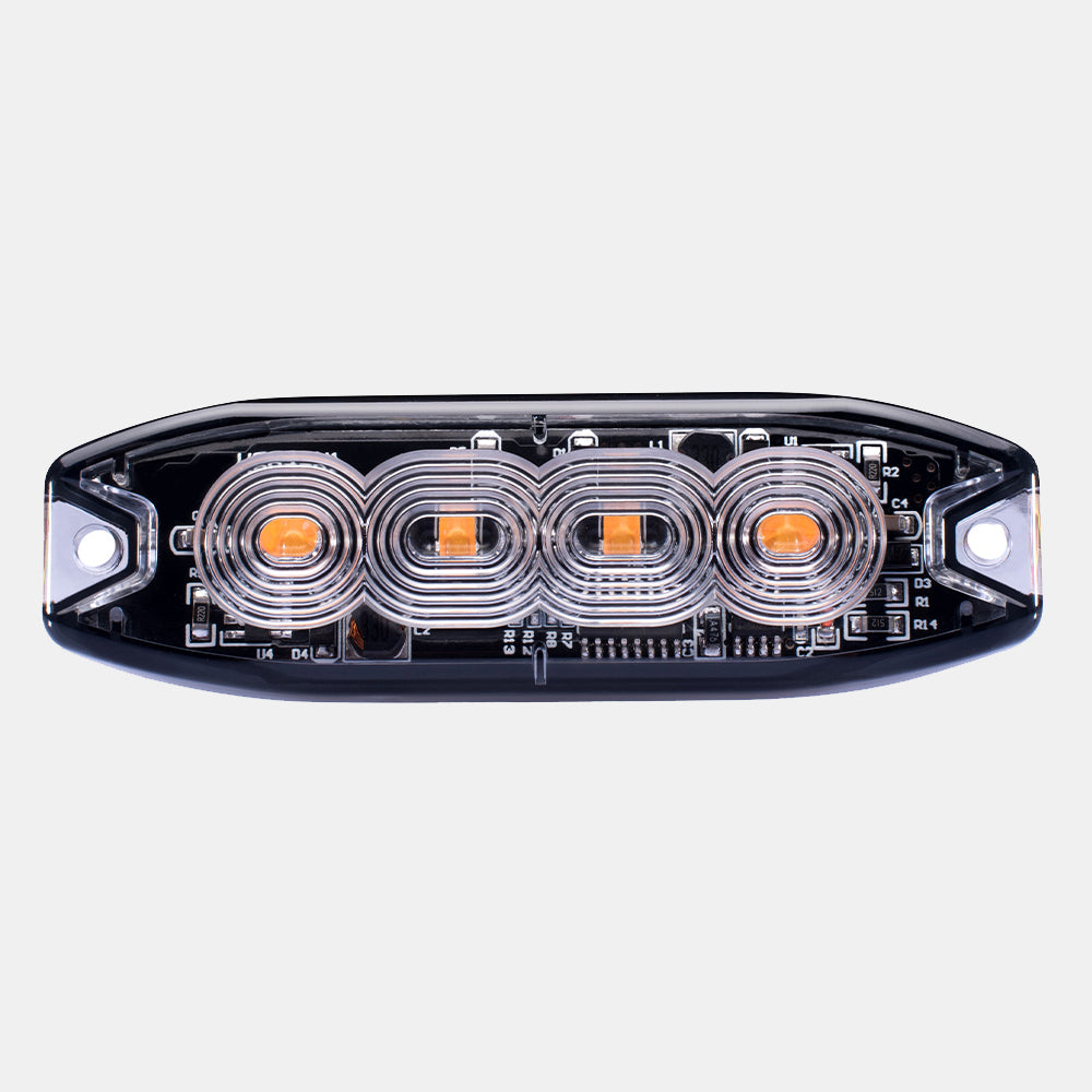 Super Slim Surface Mount Amber Light 4 LEDs