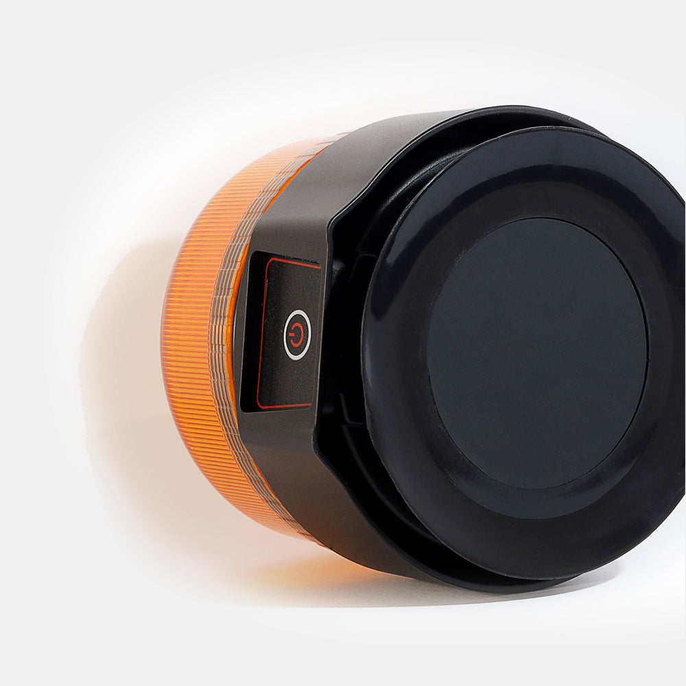 Compact 360° Rechargeable Amber Beacon + Remote Control