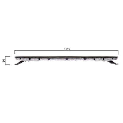 Classic 1200mm 360° Amber Light Bar + Control Panel