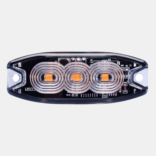 Super Slim Surface Mount Amber Light 3 LEDs