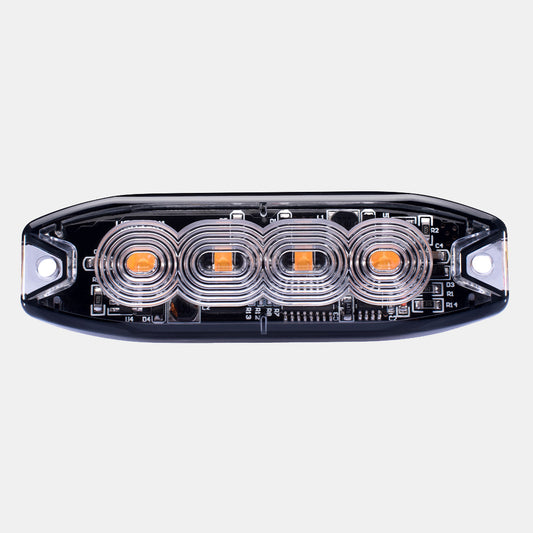 Super Slim Surface Mount Amber Light 4 LEDs