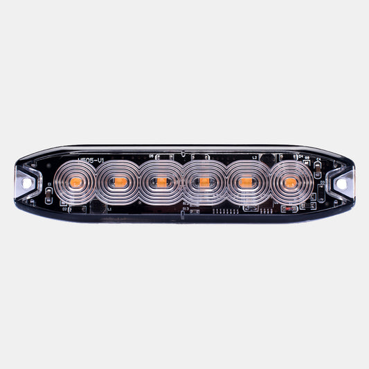Super Slim Surface Mount Amber Light 6 LEDs
