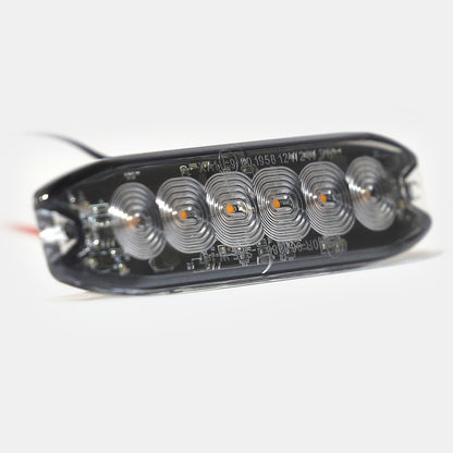 Super Slim Surface Mount Amber Light 6 LEDs