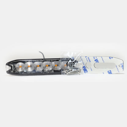 Super Slim Surface Mount Amber Light 6 LEDs