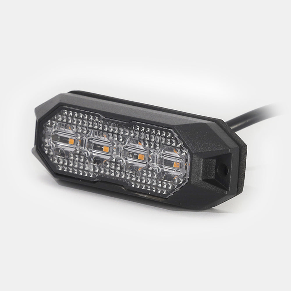 Rugged Surface Mount Amber Light 4 LEDs
