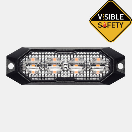 Rugged Surface Mount Amber Light 4 LEDs