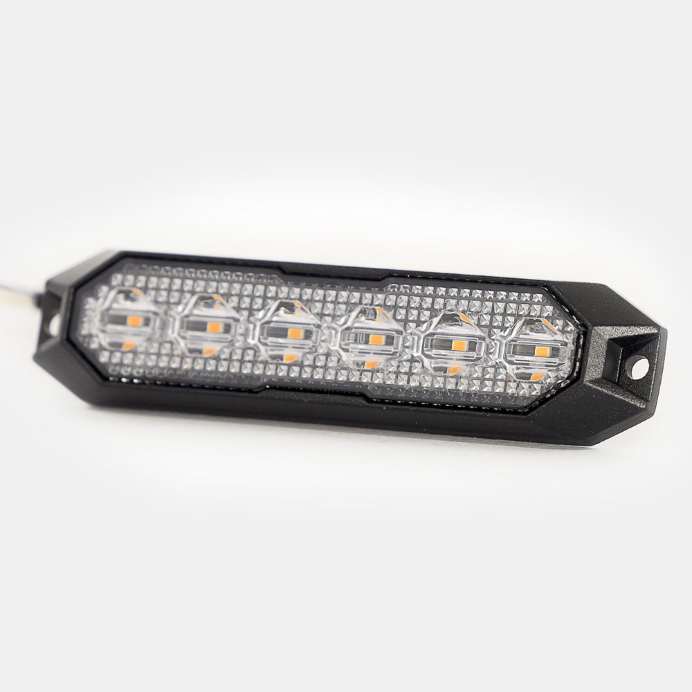 Rugged Surface Mount Amber Light 6 LEDs