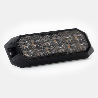 Rugged Surface Mount Amber Light 12 LEDs - Smoked Lens